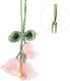Mirror Hanging Car Accessories Cute Little Lily of The Valley, Hand Knitted Crochet Flower Decor for Mirror, Rear View Mirrors,Key Chains (Pink)...
