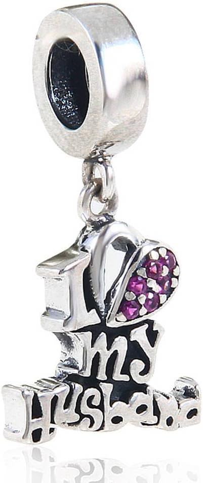 Husband Dangle Charm 925 Sterling Silver Christmas Gift Beads Charm fit for Pandora Charms Bracelets...