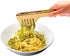 2-Pack Stainless Steel Gold Salad Tongs, Non-slip & Easy Grip Smart Locking Clip Handy Utensil for Cooking, Serving, Barbecue, Buffet, Salad, Ice,...