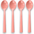Abode Homewares Berries & Cherries Dessert/Espresso Spoon Set of 4, Pure Melamine, 6.2 x 1.4 - Inch, Red...