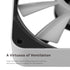 FP1-120 Black Performance ARGB Fan, 120mm, 30mm Frame Width, PWM 500-1600 RPM, High Air Flow, Hydraulic Bearing, Thick Shock-Absorbing Pad, for PC...