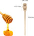 4 Pcs (6.3 Inches) Wooden Honey Mixing Stirrer Honey Dipper Sticks Honey Comb Stick Honey Spoon Collecting Dispensing Drizzling Jam...