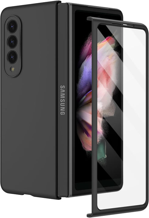 Ruky for Galaxy Z Fold 3 Full Body Case, Built-in Screen Protector, Hard PC Ultra-Thin Anti-Scratches Shockproof Protective Phone Case for Samsung...