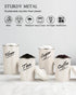 Hillbond Canister Sets Ivory Food Storage Canisters Containers: Carbon Steel with Powder Coated Decorative Storage Jars Set of 4 (Ivory)...