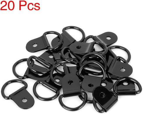 X AUTOHAUX 20pcs Black D Shape Tie Down Anchors Lashing Rings for Car Truck Trailer Cargo RV Boats...