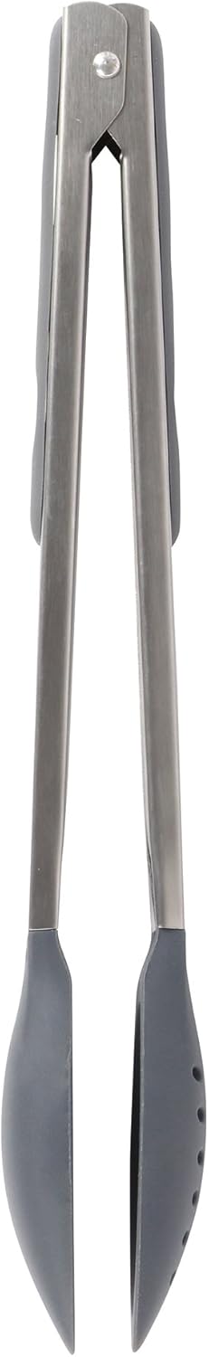 Dexas Spoon & Strain Tongs with Gravity open & Close Operation, 12", Gray...