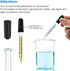 10Pcs Eye Dropper with Durable Rubber Head, 1ml Glass Dropper, Liquid Droppers for Oils, Eye Droppers for Medicine, Precise Pipette Droppers for C...