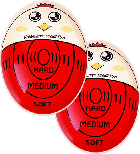 NobleEgg Egg Timer Pro | Soft Hard Boiled Egg Timer That Changes Color When Done | No BPA, Certified (2-Pack)...