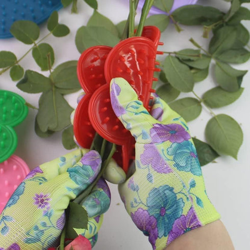 4 Pcs Flower Rose Thorn Stripper Thorn Leaf Remover Tool Garden Tool Sets Leaf Stripping Tool with Garden Glove and Garden Scissor...