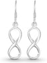 AeraVida Endless Symbol Infinity Love .925 Sterling Silver Dangle Earrings...
