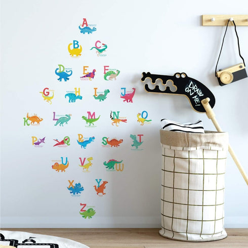 DECOWALL DS-8033 A-Z Dinosaur Alphabet (Small) Kids Wall Stickers Decals Peel and Stick Removable for Nursery Bedroom Living Room Art murals Decor...