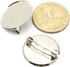 RuiLing 50pcs 2.5cm Silver Brooch Clasps Pin Disk Base Disc Blank Thicken Cabochon Trays for Badge DIY Jewelry Craft Making Decoration Accessories...
