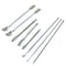 8pcs Stainless Steel Laboratory Micro Spoon Reagent Scoop Laboratory Mixing Spatula Set for Deep Bottles and Jars Silver...
