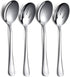 Kyraton 4-Piece Stainless Steel Serving Utensil Set - 2 Serving Spoons and 2 Slotted Spoons...