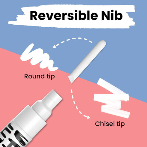 Chalkola White Chalk markers (6 Pack) - White Dry Erase Liquid Chalk Pens for Chalkboard, Blackboard, Window, Bistro, Car Glass, Board, Signs - Er...