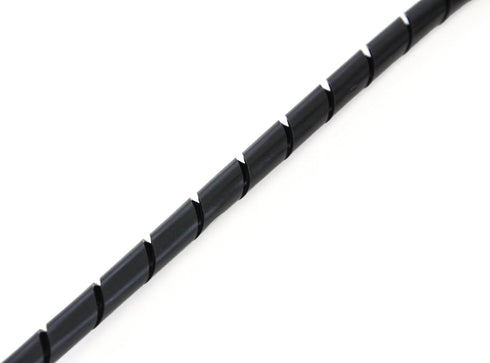 33FT PE 3/8 Inches (10 mm) Black Polyethylene Spiral Cable Wire Wrap Hydraulic Hose Wrap Tube Cable Management Protector Sleeve PC Manage Cable fo...