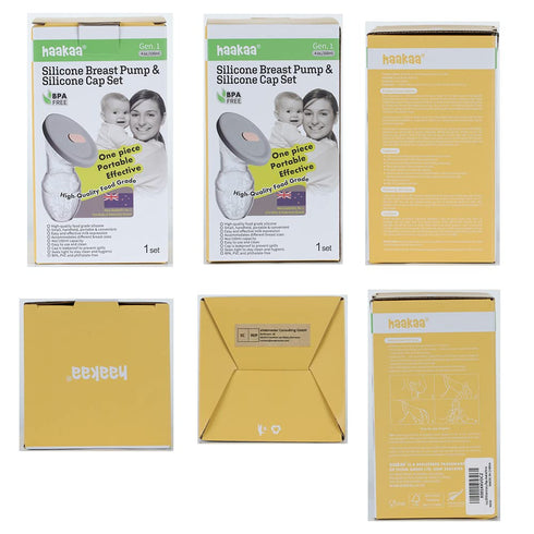 haakaa 100 ml Silicone Breast Pump with Lid, Transparent Manual Breast Pump, Healthy and Harmless, Save Every Drop of Breast Milk...