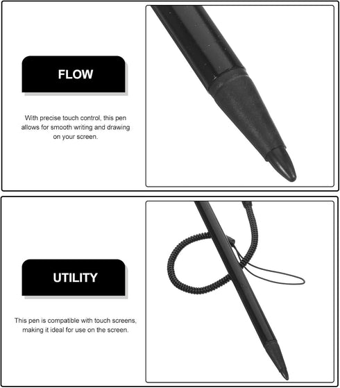 HOMSFOU 3pcs Touch Pen with Spring Rope Resistive Touch Screen Painting Pen Resistive Stylus Hard-tip Pen Anti-Lost for Pos PDA......