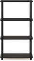 Furinno (99557EX/BK) Turn-N-Tube 4-Tier Multipurpose Shelf Display Rack - Espresso/Black...