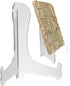 BANBERRY DESIGNS Clear Acrylic Easels - 5" H Fixed Position - Tabletop Display Stand for Plates, Pictures, Books, Plaques, Tiles, Canvas Art, Tabl...