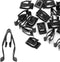 uxcell 20Pcs Black Automotive Car Dash Dashboard Console Trim Metal Retainer...