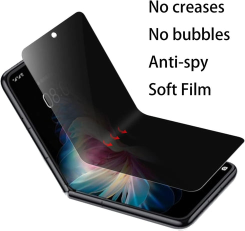 Anti-Spy Anti-Glare Inner Screen Protector For Moto Razr+ 2023 Privacy Matte Outer Screen Protector Soft Film for Motorola Moto Razr Plus 2023 Ant...