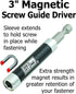 IVY Classic 44620 3" Magnetic Screw Guide Driver, 1/Card...