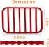 2 Pack Silicone Roasting Racks Non Stick Easy-Clean Cooling Rack for Cooking Baking Steaming (2pack-red)...