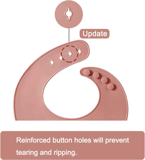 PandaEar Silicone Bibs for Babies Toddlers Girls| Adjustable Waterproof BPA Free Soft Durable Bibs for eating with Large Pocket Food Catcher...