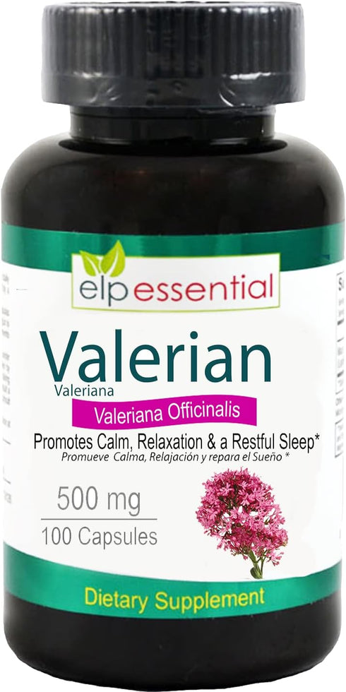 Valerian Root Capsules Organic 500mg Herb Extract Supplement 100 Pills...