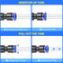 TAILONZ PNEUMATIC Blue Straight Reducing 1/2" Tube OD x 1/4" Tube OD Tube OD Push to Connect Tube Fittings Push Lock PG1/2-1/4 (Pack of 10)...