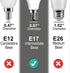 ILC E17 LED Light Bulbs (40w Equivalent) 5W, Color Changing RGB, 2700K Warm White, 12 Colors 2 Modes Timing with Remote Control (4 Pack)...