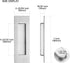 Ravinte 1 Pack Brushed Nickel Sliding Closet Door Handles Silver Flush Pulls 7in Length Recessed Finger Pulls for Sliding Barn Door Sqaure Cabinet...