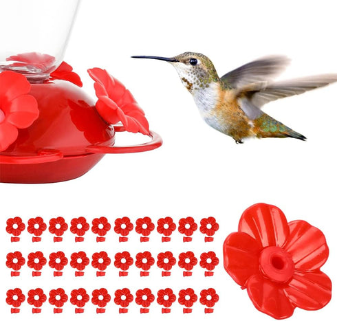 30 Sets Hummingbird Feeder Replacement Flowers Parts, Bird Feeder Replacement Parts, Hummingbird Feeder Accessories for Hummingbird Feeder Hanging...