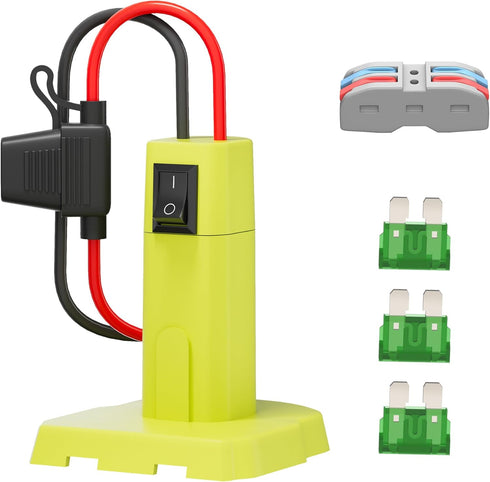 Power Wheel Battery Adapter for Ryobi Battery Adapter Battery Converter Kit 12 AWG Wire with Fuses and Connectors for Robotic RC Car Toy...