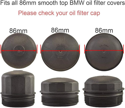 86.4mm 16 Flutes Oil Filter Wrench for BMW With 86mm Cartridge Style Filter Housing Caps, Oil Filter Housing Cap Removal Tool To Change Oil, Oil F...