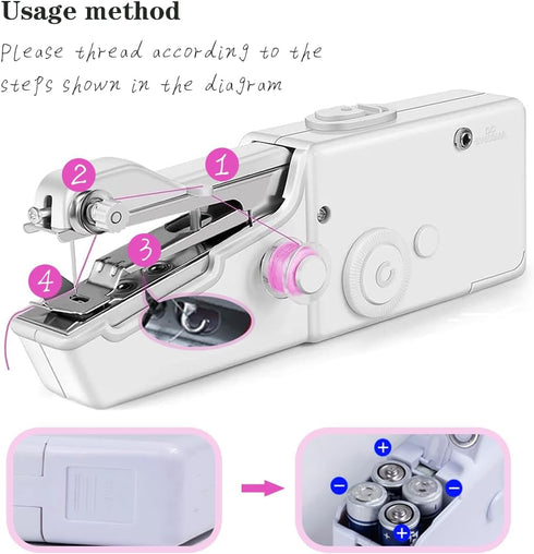Handheld Sewing Machine,Mini Sewing Machine for Quick Stitching,Portable Sewing Machine Suitable for Home,Travel and DIY, Sewing Machine for Begin...