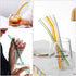 Glass Straws - Reusable Bent Drinking Straws with 2 Cleaning Brushes, Multicolor, 12 Pack...