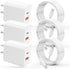 USB C Charger iPhone Charger Fast Charging 3Pack 20W PD+QC3.0 USB A Dual Port Wall Charger Block with 6FT USB C to Lightning Cable Compatible with...