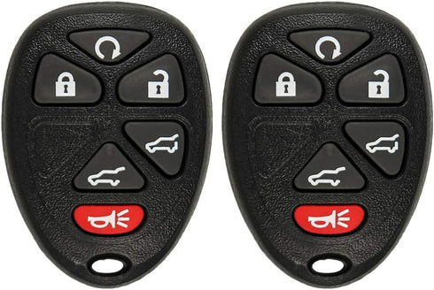 Keyless2Go Replacement for Keyless Entry Car Key Vehicles That Use 6 Button 15913427 OUC60270 Remote, Self-Programming - 2 Pack...