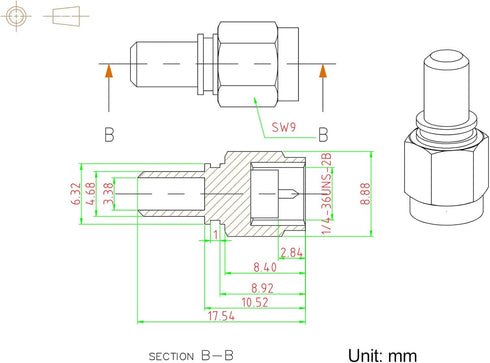 Eightwood 10pcs SMA Male Plug Crimp RF Connector for RG58 RG142 LMR195 Coaxial Cable...