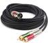 SiYear 15FT XLR Male to 2 x Phono RCA Plug Adapter Y Splitter Patch Cable, 1 XLR Male 3 Pin to Dual RCA Male Plug Stereo Audio Cable Connector(4.5...