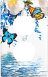 Butterfly Flower Single Duplex Outlet Light Switch Plate Cover Decor Wall Plate Cover For Home Bedroom Kitchen Decorative 4.5 * 2.76 Inch...