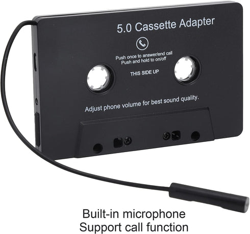 PUSOKEI Car Cassette Audio Receiver, Bluetooth 5.0 Cassette to Aux Adapter, Tape Player MP3 Cassette Player Adapters Audio Converter with Calling ...