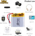 Liter Energy Battery 3.7V Lipo Battery 600mAh Rechargeable Lithium ion Polymer Battery 603030 Lithium Polymer ion Battery with JST Connector...