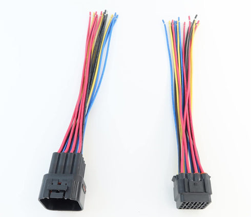 16 Pin Way Waterproof Electrical Connector Plug Male and Female Replacement Pigtail Cable 6" for Car Automotive...