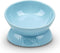 Elevated Cat Bowl, Ceramic Tilted Cat Food Bowl, Anti Vomiting, Stress Free on Neck and Spine, Spill-Proof, Anti-Tipping, Dishwasher Safe, Raised ...