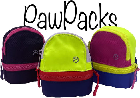 LLC Dog Backpack, Cat Backpack, Small Carrier | Clip on Harness or Leash, Fun Pet Treat Holder, Toy Bag, or Waste Dispenser | OG Neon Series Color...