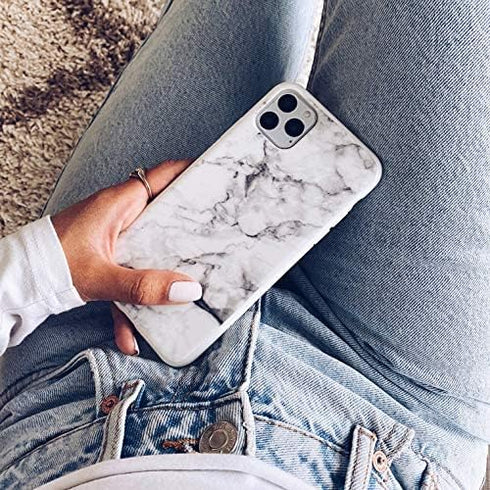FELONY CASE iPhone 13 Pro Max Case - White Polished Marble iPhone Case - Wireless Charging Compatible - Anti-Scratch, 360° Shockproof Protective C...