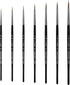 XDT#725 Fine Detail Brushes 7pcs Set, Detail Paint Brushes for Acrylic Oil Watercolor, Miniature Paint Brushes for Art Painting Body Painting Face...